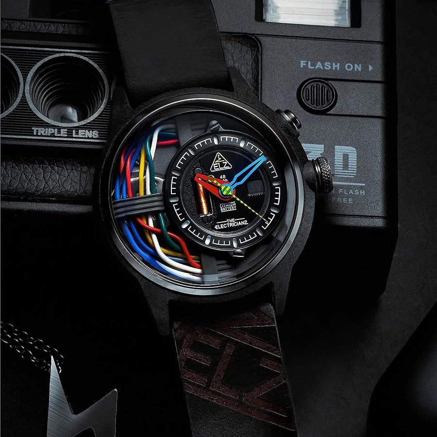 Amazon | Electricianz Carbon Z - メンズ腕時計 特許取得済LED照明